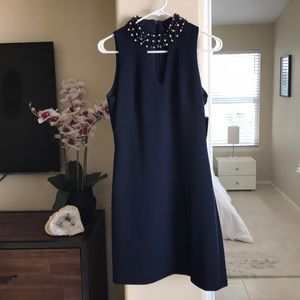 Navy Taylor Dress with BLING